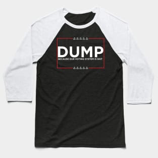 Vote Dump Poop Emoji Political Campaign (White) Baseball T-Shirt